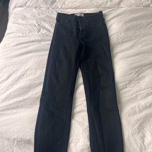 Everlane high rise slim straight - black